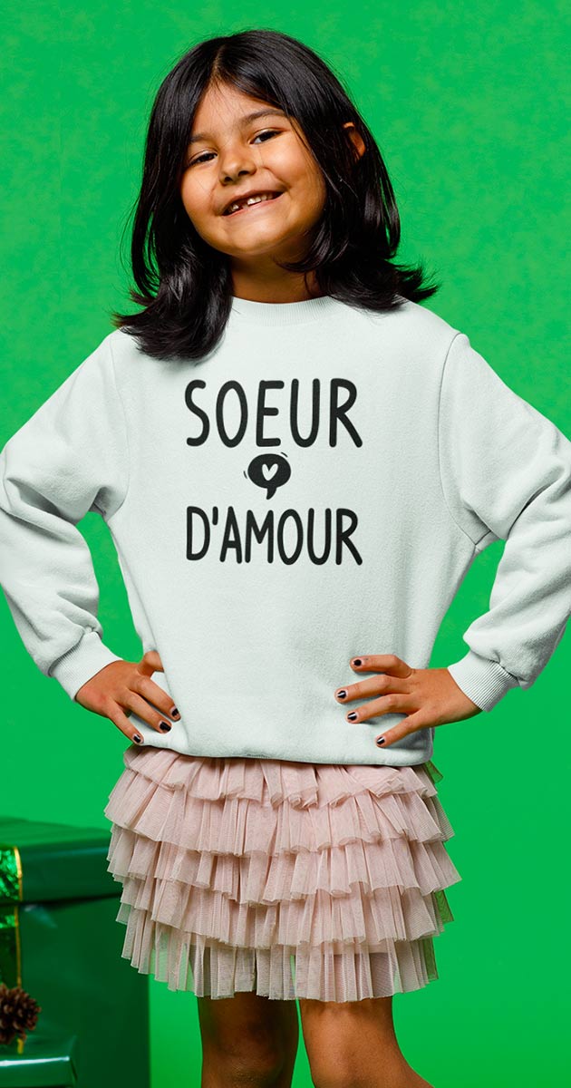 pull enfant fille soeur d'amour les droles shop