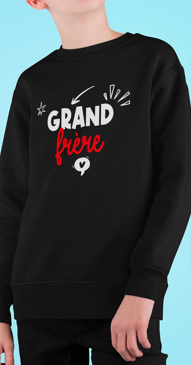 pull enfant fille sweat grand frere les droles shop