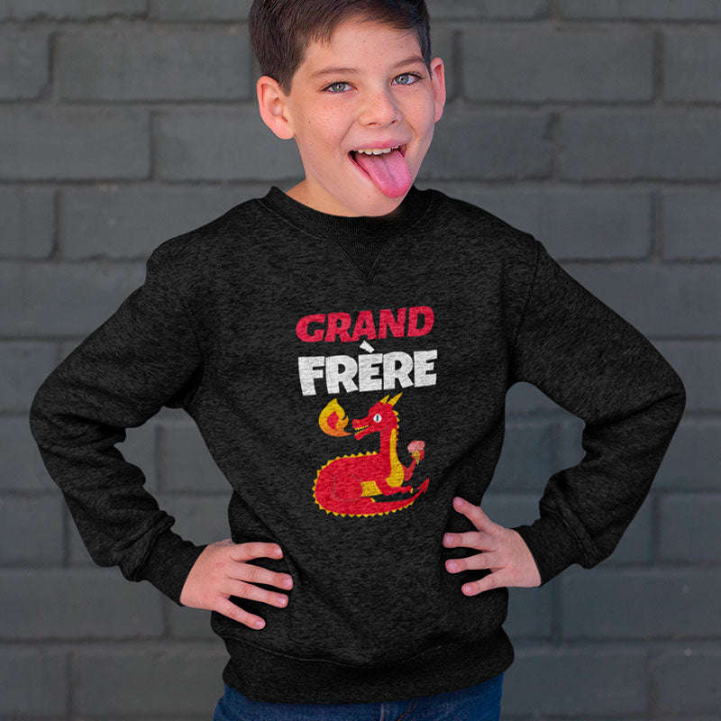 pull noir grand frere dragon