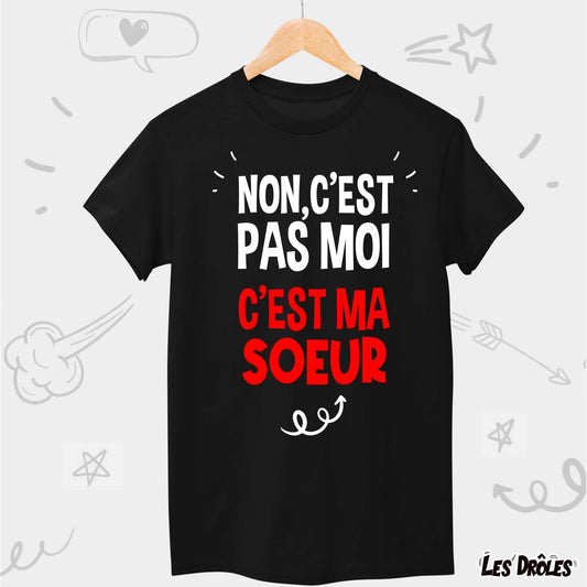 C'EST MA SOEUR | T-shirt Noir drôle enfant