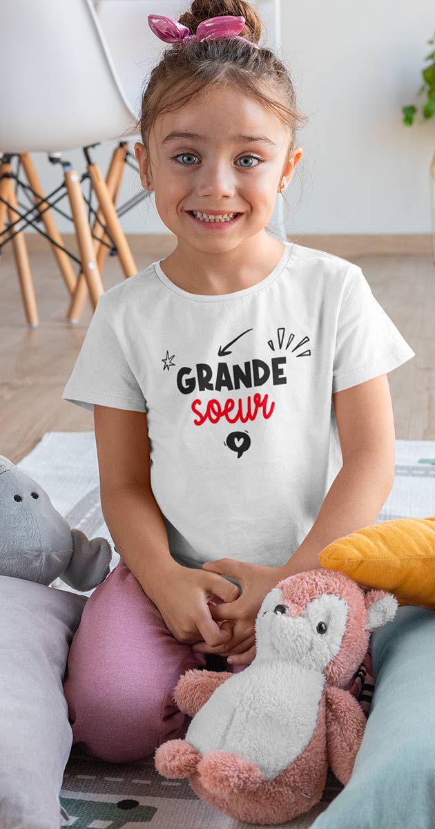 tshirt enfant grande soeur les droles shop