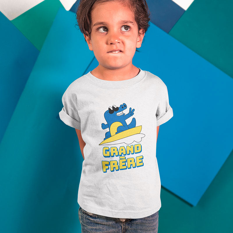 t shirt grand frere crocodile enfant