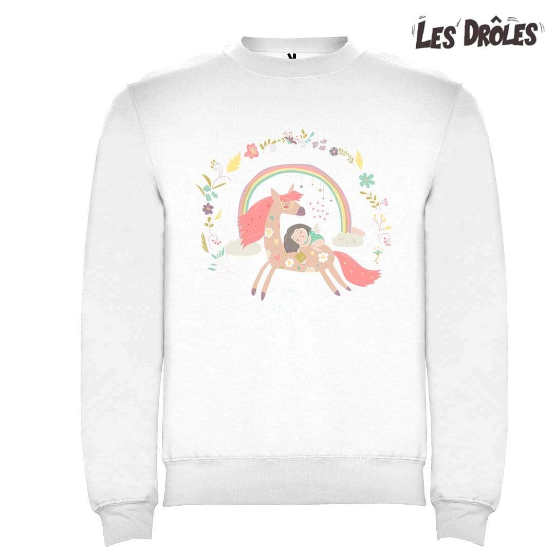 Pull enfant blanc CHEVAL DODO