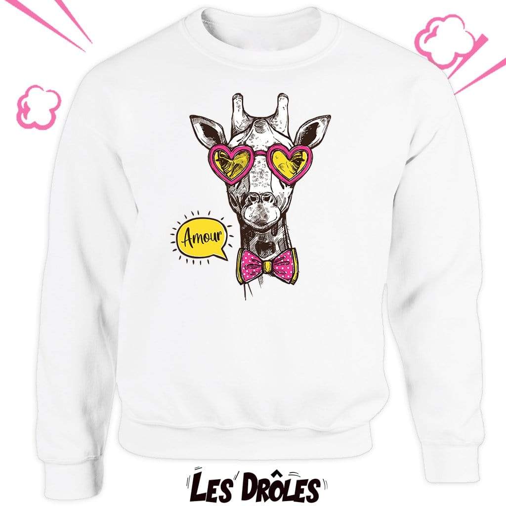 Pull Enfant Drôle "GIRAFE AMOUR"