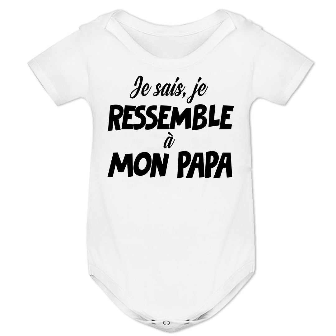Body Bébé Humour "J'ai Déjà Plus De Cheveux Que Papa" - Message Rigolo Pour Bébé