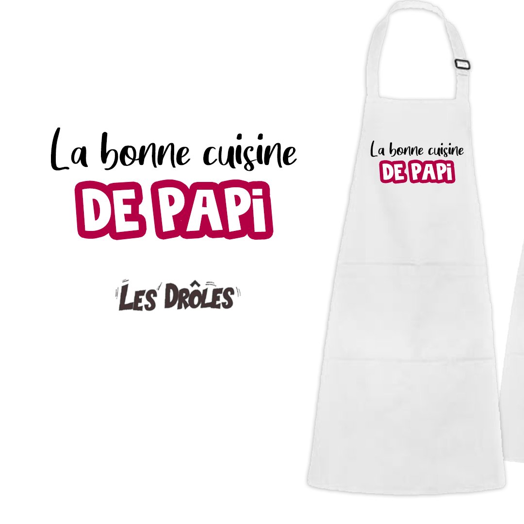 OFFRE LANCEMENT | Tablier de cuisine "BONNE CUISINE DE PAPI"