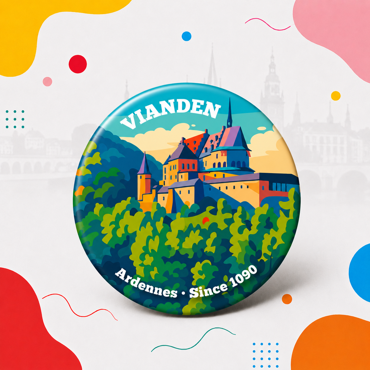 Magnet décapsuleur Luxembourg – Vianden souvenir Château de Vianden Luxembourg