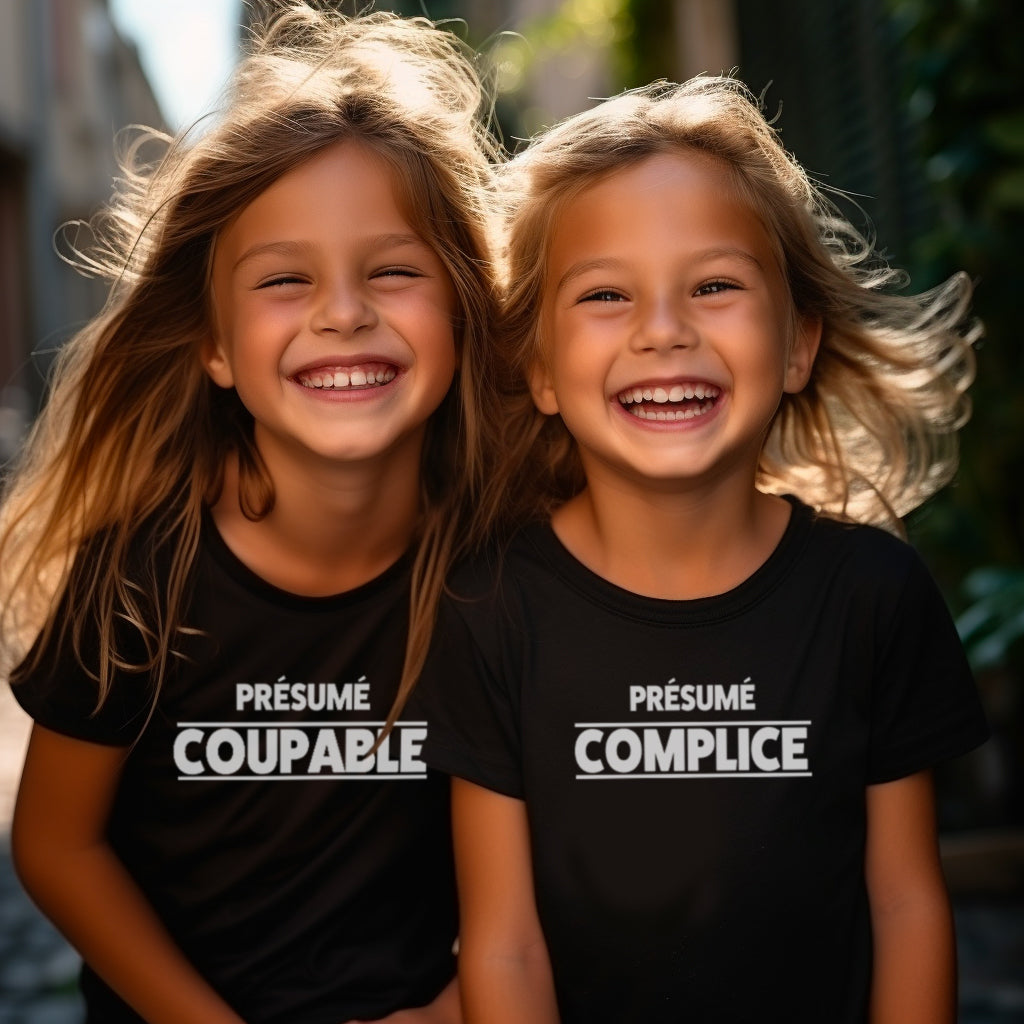 DUO "Coupable / Complice" | T-shirt Humour Adulte et Enfant