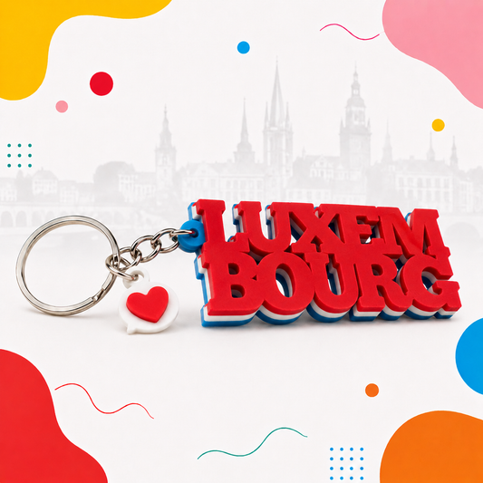 Porte Clés Luxembourg 3 Couleurs