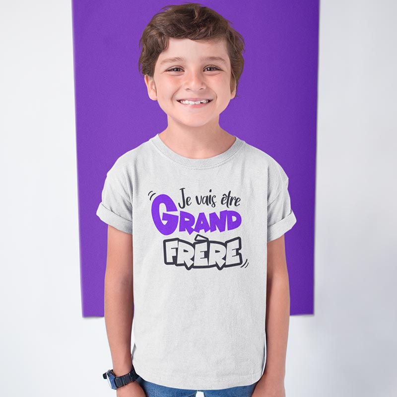 T-Shirt 'Je Serai Grand Frère 2026' Avec Renards - Annonce Grossesse Mignonne, Cadeau Futur Grand Frère