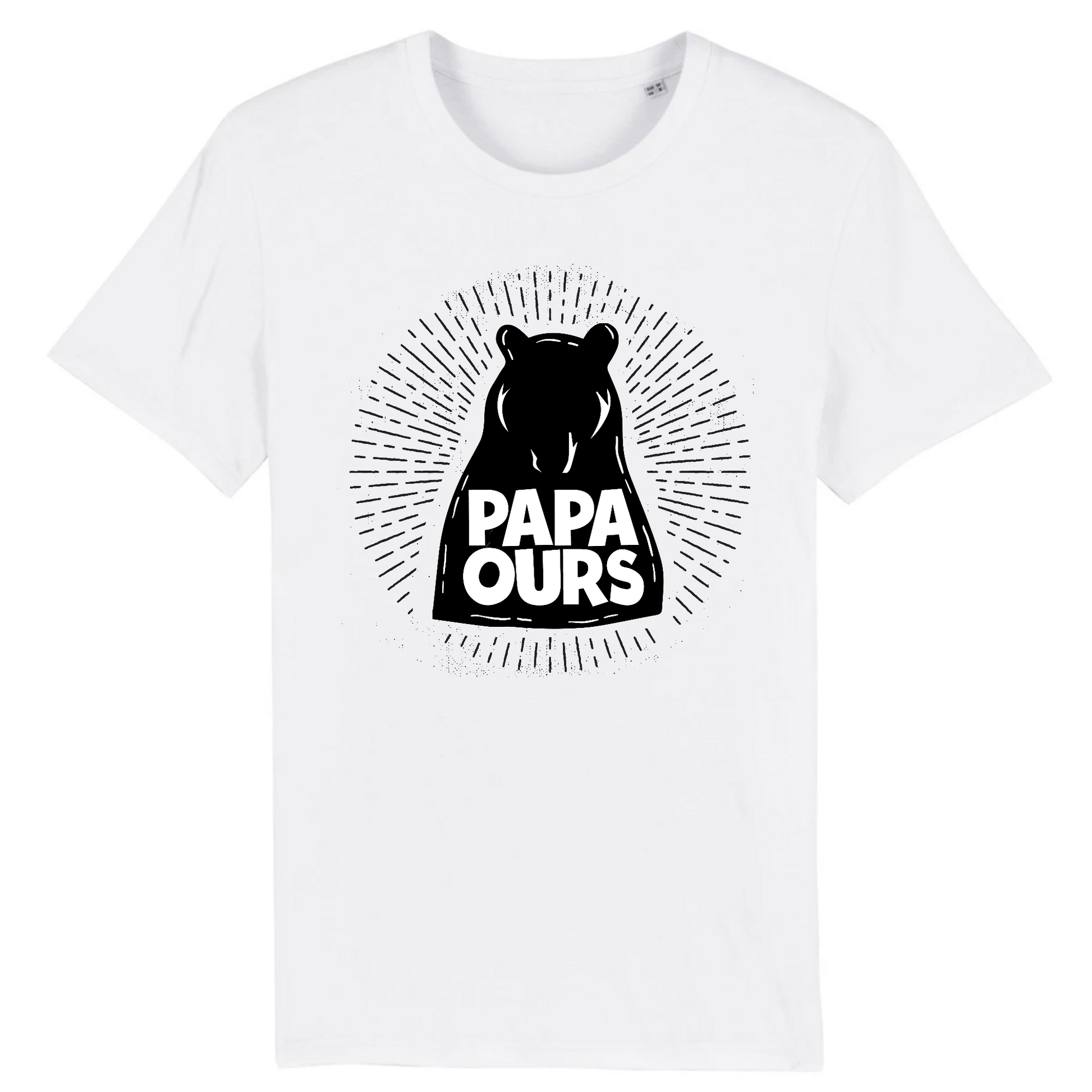 T-shirt Blanc Papa Ours