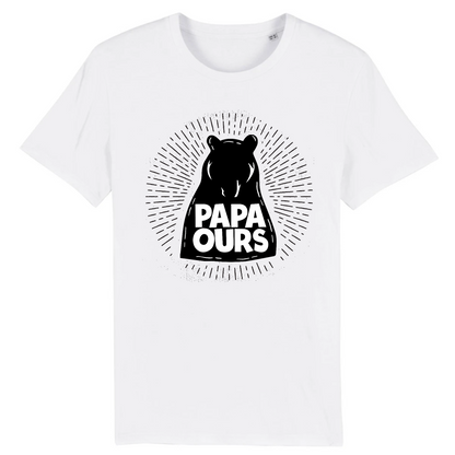 T-shirt Blanc Papa Ours