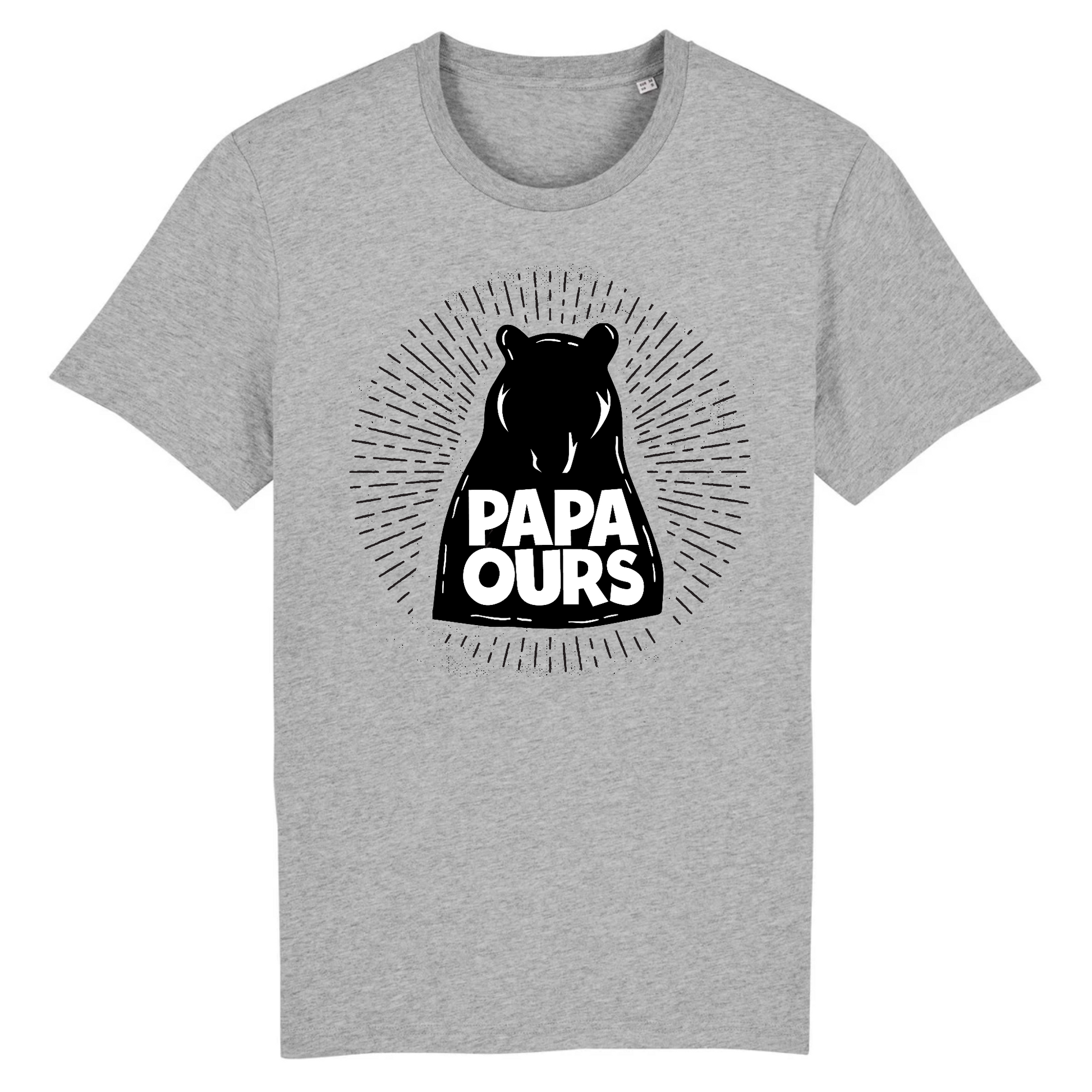 T-shirt Gris Ours Papa