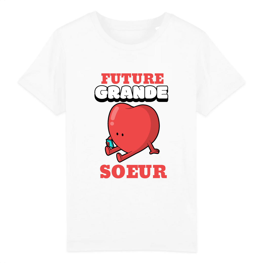 T-Shirt Enfant Future Grande Soeur Licorne - Cadeau Annonce Grossesse Drôle 'C'était Nul De Faire Des Bêtises Toute Seule'