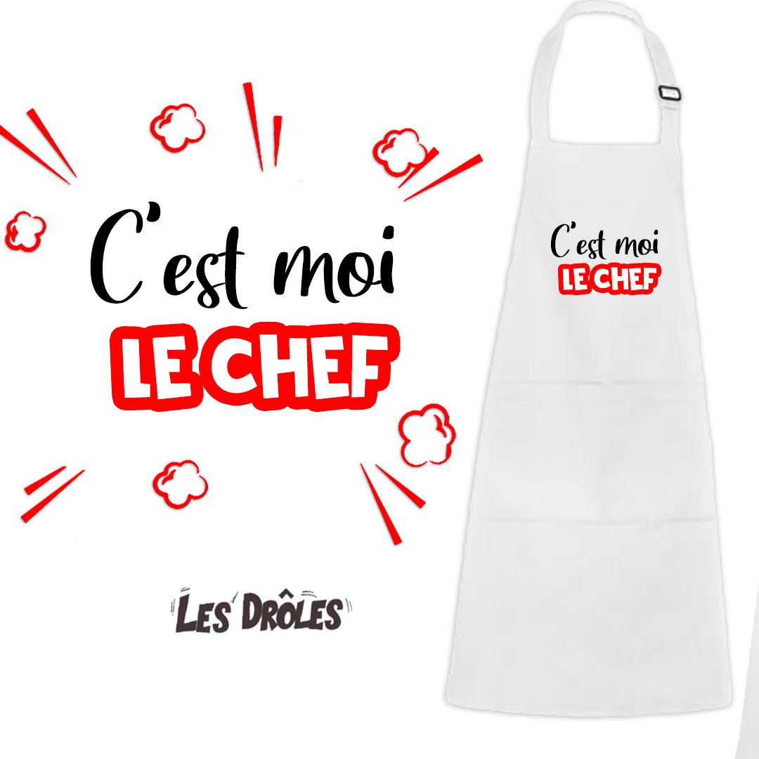 OFFRE LANCEMENT | Tablier de cuisine "C'EST MOI LE CHEF"